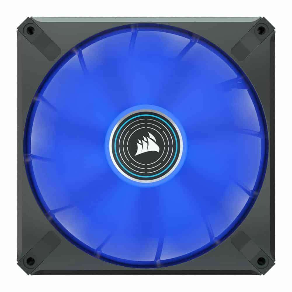 (image for) Corsair ML140 LED ELITE 140mm Blue LED Magnetic Levitation Fan Single Pack Black